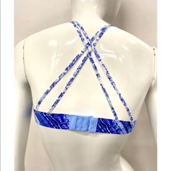 Sam Edelman | Blue Contrast Pattern Bralette - Picture 3 of 4